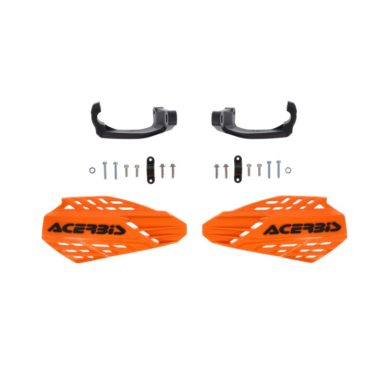 Acerbis Linear Vented Handguard - Orange/Black for Off-Road and ATV Vehicles Part #2987615225