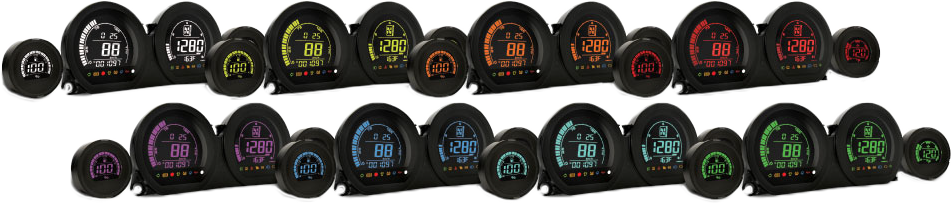 KOSO HD03 Series Gauge Kit for Harley Davidson FLHT and FLTR Models (2014-2017) with Color Changeable LCD Display