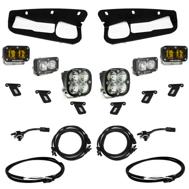 Baja Designs 21-22 Ford Bronco S2 SAE Sportsmen Fog Light Kit with Upfitter - Amber
