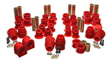 Energy Suspension 4.18120R Hyper-Flex Master Bushing Set for 2000-2004 Ford Excursion 4WD - Red Polyurethane Suspension Components