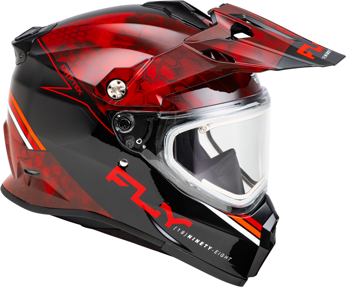 Fly Racing Trekker CW Conceal Helmet with Electric Shield in Red and Black - Extra Small (Part #73-31361XS)