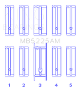 King Engine Bearings Mazda 626 F8 (Size +0.75mm) Main Bearing Set