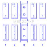 King Engine Bearings Mitsubishi 4G63/4G64 6 Bolt 1st Gen DSM Performance Main Bearing Set - Size STD