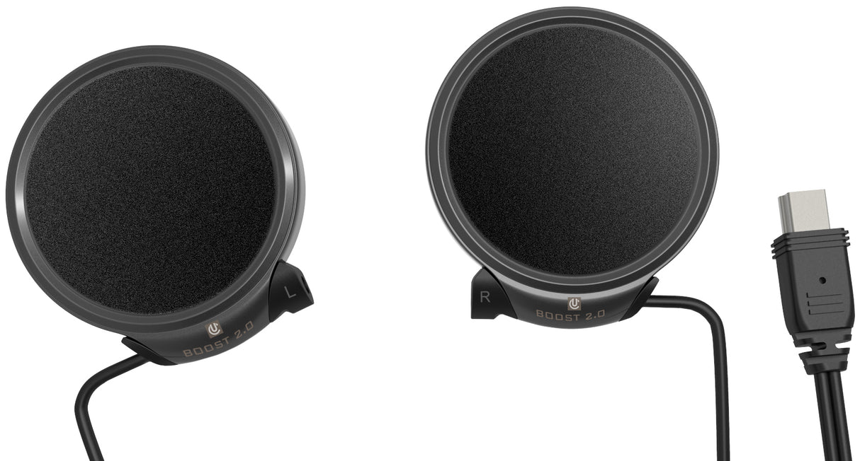 UCLEAR AMP GO2 Bluetooth Helmet Audio System with 2-Rider Intercom for Full Face and Modular Helmets