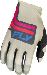 FLY RACING Lite Vice Gloves for Motorcycles - Light Grey, Pink, Coral - Large