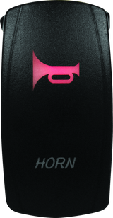 DragonFire Racing Lighted Switch Horn On/Off - Red with Built-in LED, Model 521372