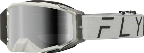 Fly Racing Zone Pro Goggle Grey with Grey Mirror/Smoke Lens – Enhanced Visibility for ATV, Dirt Bike, and Motocross Helmets