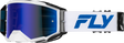 Fly Racing Zone Pro Goggle White/Blue with Dark Blue Mirror Smoke Lens – Motorcycle, ATV, Snowmobile Fitment