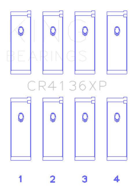 King Engine Bearings Nissan SR20DE/DET RWD (2.0L) Performance Rod Bearing Set - Size +0.25mm