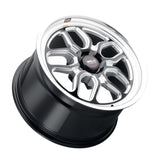 Weld Racing Laguna Drag 17x5 Alloy Wheel with 5x114.3 Bolt Pattern, ET -21, Gloss Black Finish, Part S1527C067N21