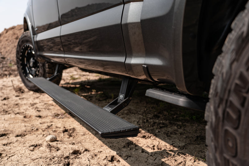 AMP Research PowerStep Xtreme for 2019-2022 Chevrolet Silverado and GMC Sierra Crew and Double Cab - Black with OEM-Style Illumination