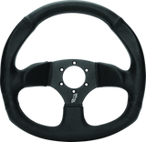DragonFire Racing D-Shaped Vinyl Iron Series Steering Wheel - 0 Inch Offset
