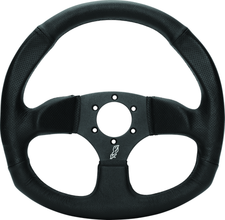 DragonFire Racing D-Shaped Vinyl Iron Series Steering Wheel - 0 Inch Offset