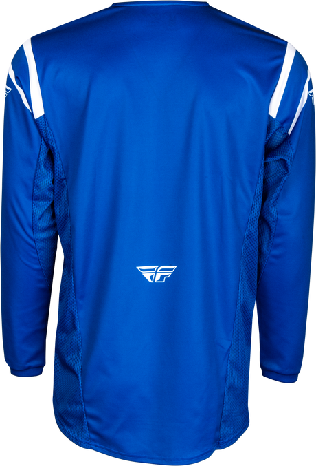 Fly Racing Kinetic Center Jersey Navy/White Large - Motocross Off-Road Dirt Bike Riding Gear for Men and Women