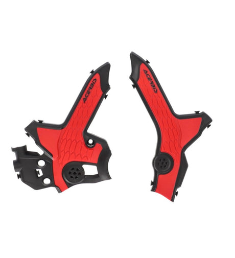 Acerbis X-Grip Frame Guards for Honda CRF300L (2021 and newer) - Black/Red