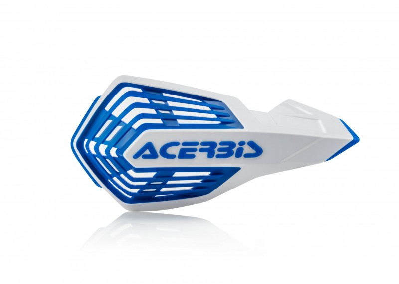 Acerbis X-Force Handguard - White/Blue for Motorcycle and Powersports Vehicles