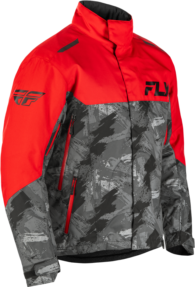 Fly Racing Snx Pro Jacket in Red/Black – Adult Snowmobile Jacket with Waterproof and Insulation for Snowmobile & Winter Sports