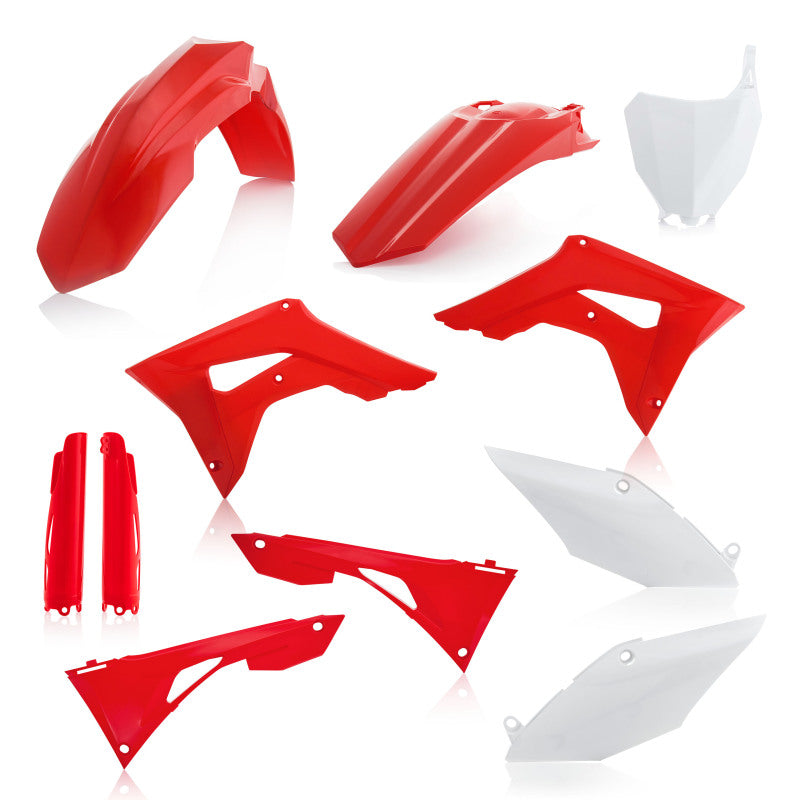 Acerbis Full Plastic Kit for Honda CRF250R/450R/450R-S (2019-2022) – Red/White, Part #2736256345