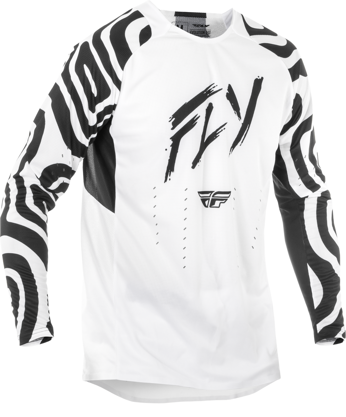 FLY Racing Evolution DST Abyss Jersey White/Black - ATV, Motorcycle, Off-Road Vehicle Fitment