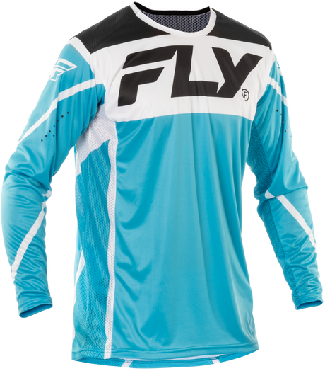Fly Racing Lite Jersey Blue/White/Black XL - Lightweight Motorcycle Jersey for Off-Road and Trail Riding