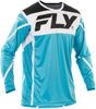 Fly Racing Lite Jersey Blue/White/Black Small for Motocross and Off-Road Vehicles