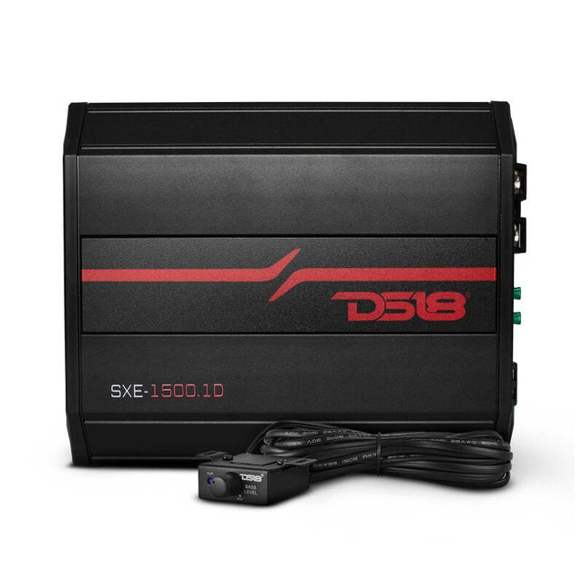 DS18 SXE-1500.1D/BK 1-Channel Class D Car Amplifier – 500W RMS at 1 Ohm, 350W RMS at 2 Ohms, 200W RMS at 4 Ohms – Compatible with Subaru WRX, Honda Civic, Ford Mustang, Toyota Camry, Chevrolet Silverado