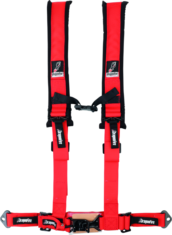 DragonFire Racing H-Style 4-Point Harness with 2-Inch Buckle for Powersports Vehicles