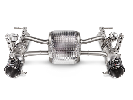 Akrapovic Slip-On Line Exhaust for Ferrari 488 GTB & Spider (Titanium with Carbon Tips) - Part MTP-FE488H