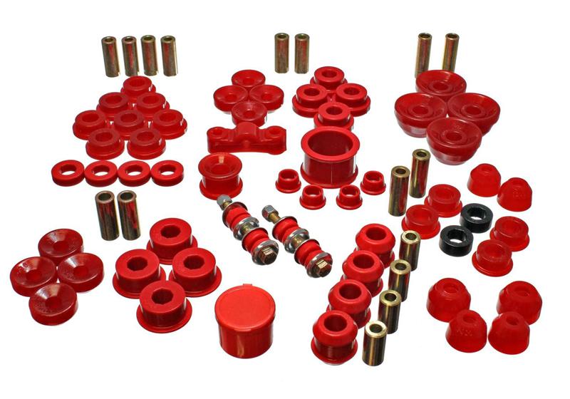 Energy Suspension 16.18104R Hyper-Flex Master Bushing Set for 1990-1992 Acura Integra - Red Polyurethane Performance Upgrade