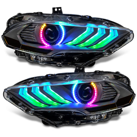 Oracle Lighting 18-23 Ford Mustang Dynamic ColorSHIFT LED Headlights - Black Series