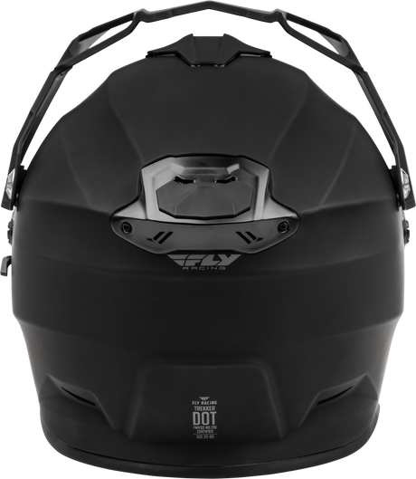 Fly Racing Trekker CW Solid Helmet with Electric Shield in Matte Black – Large
