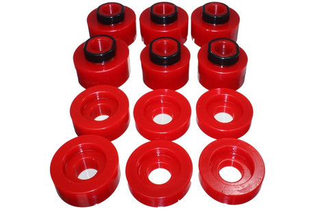 Energy Suspension Hyper-Flex Red Body Mount Set for 2010-2013 Ford F-250/F-350 Super Duty Trucks
