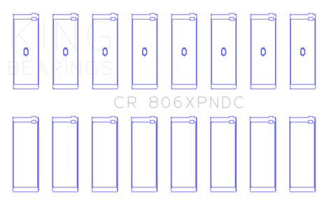 King Engine Bearings Chrysler 361ci / 383ci  Coated Performance Rod Bearing Set