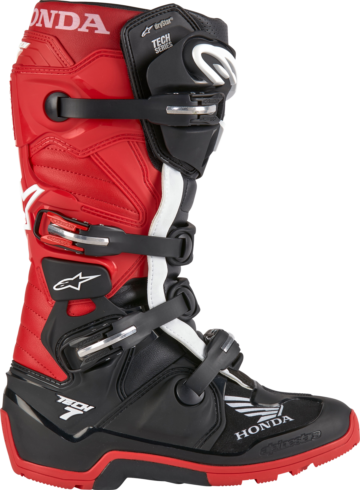 Alpinestars Honda Tech 7 Enduro Drystar Boots for Offroad Vehicles - US Size 7, Black and Bright Red