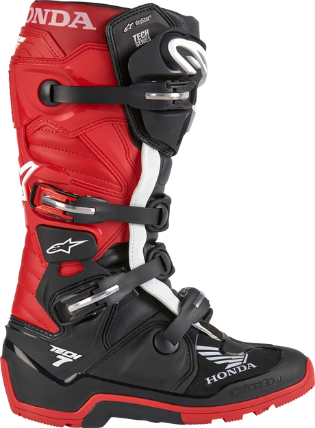 Alpinestars Honda Tech 7 Enduro Drystar Boots for Offroad Vehicles - US Size 7, Black and Bright Red