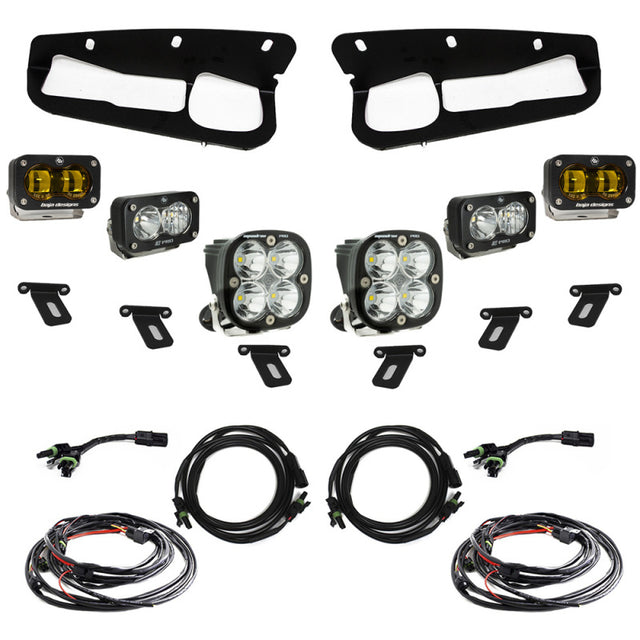 Baja Designs 448179 SAE Pro Fog Pocket Light Kit for Ford Bronco (2021-2022) with Steel Bumper, Amber Lens
