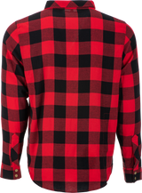 Fly Racing Tek Flannel Red/Black Sm - Performance Flannel Shirt with Ventilation and Secure Closures