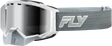 Fly Racing Zone Elite SN Goggle Grey/White with Black Mirror Plrzd Smoke Lens for Motocross and Off-Road Vehicles