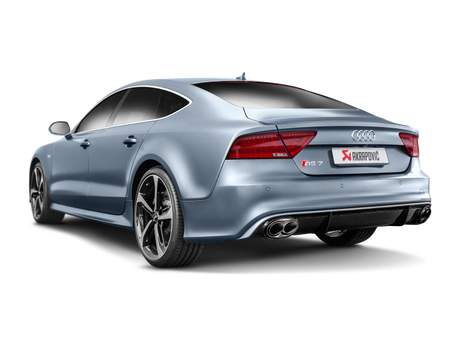 Akrapovic Evolution Line Cat Back Exhaust System for 2014-2017 Audi RS7 Sportback with Titanium Construction and Carbon Tips