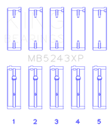 King Engine Bearings Nissan SR20DE/DET 2.0L Performance Main Bearing Set - Size STDX