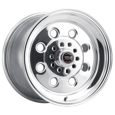 Weld Draglite 15x3.5-inch Polished Forged Wheel with 5x4.5 and 5x4.75 Bolt Pattern, 1.375-inch Backspacing