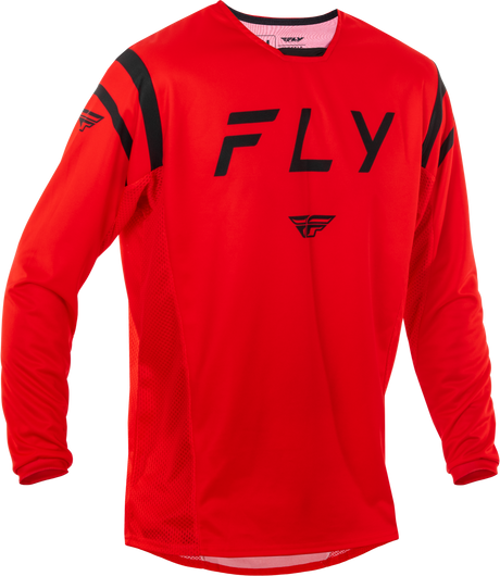 Fly Racing Kinetic Center Jersey Red/Black Large - Motocross and Dirt Bike Riding Gear for Men