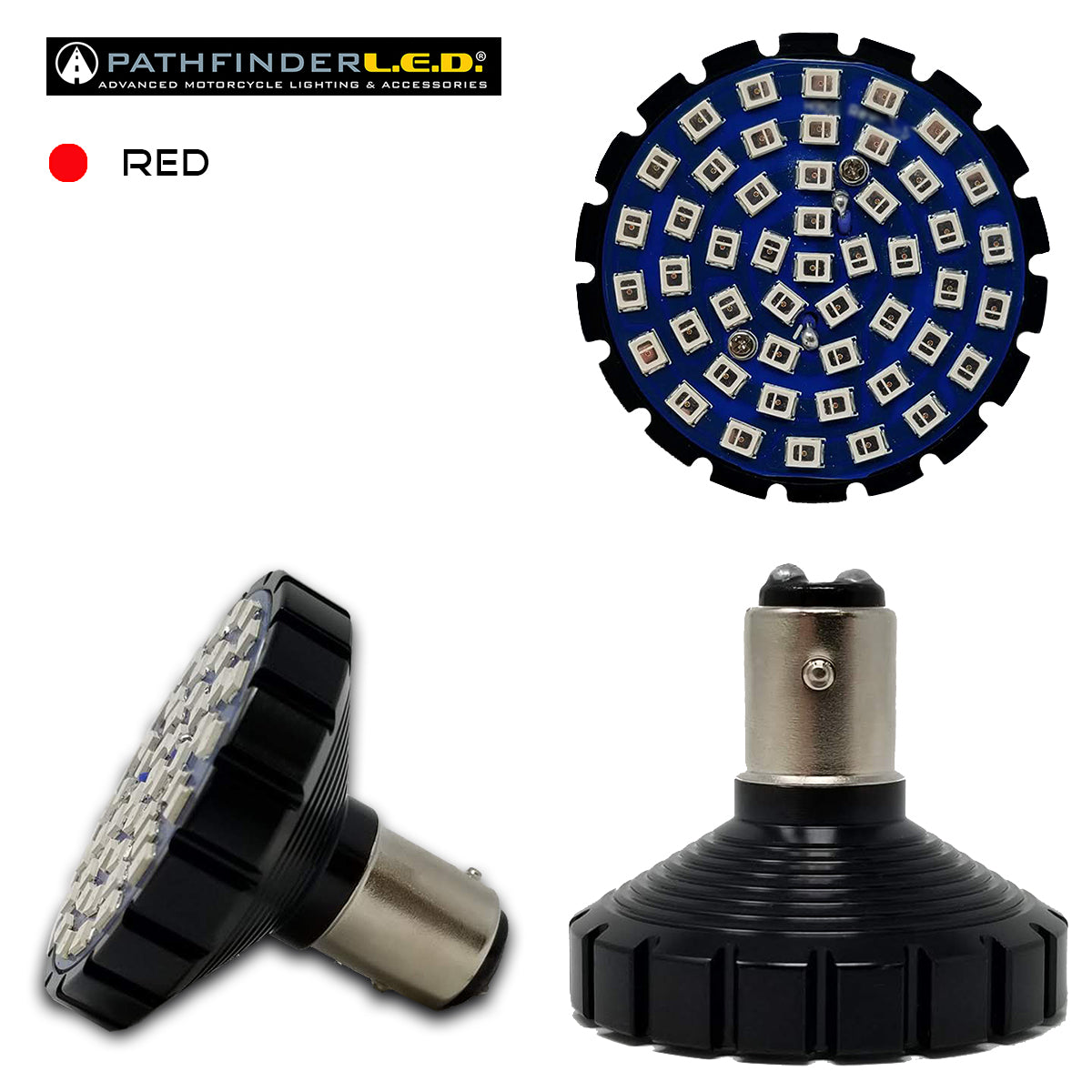 Pathfinder 4857R Bullet Ultra Bright LED Red 1157 Style Turn Signal Bulb – Fits 2000-2005 Ford F-150, 1999-2004 Chevrolet Silverado, 2001-2007 Dodge Ram
