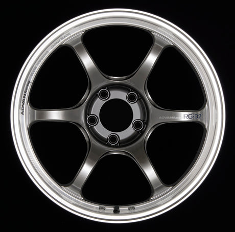 Advan RG-D2 18x9.5 +22 Hyper Black Wheel for Subaru Outback, Mazda 6, Honda Accord, Toyota Camry, Nissan Altima