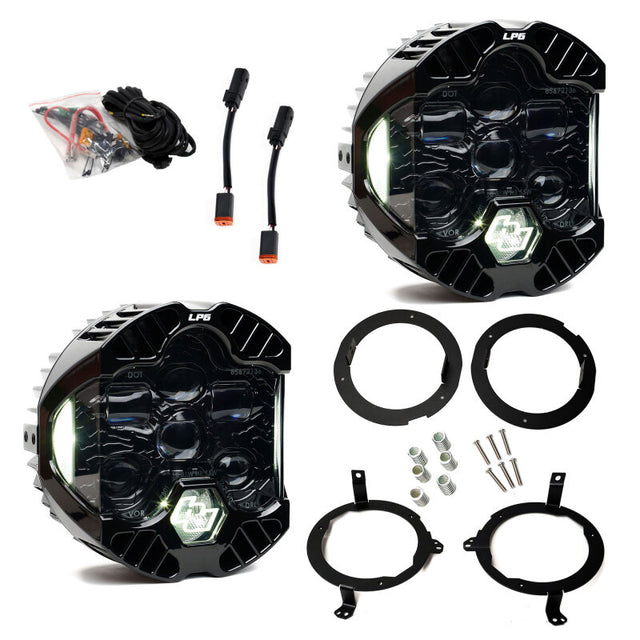 Baja Designs LP6 LED Headlight Kit for Jeep Wrangler JL & Gladiator JT (Halogen Models) - Clear