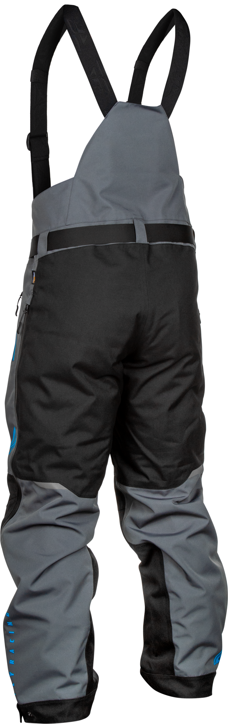 Fly Racing Carbon Bib Grey and Blue Small for Motocross and Off-Road Vehicles