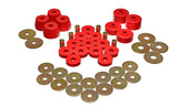 Energy Suspension Hyper-Flex Red Body Mount Bushing Set for Dodge Ramcharger 1990-1993