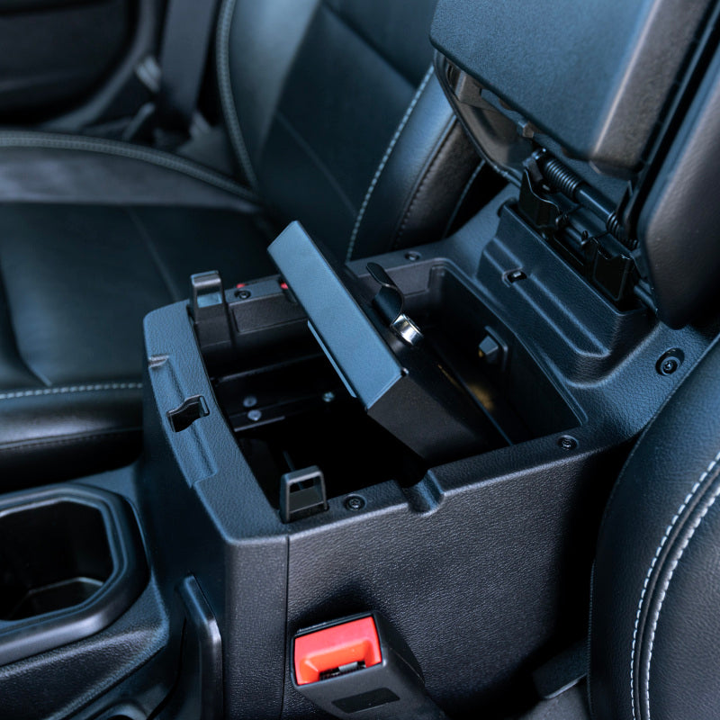 Tuffy Products Console Safe with Keyed Lock for Jeep Wrangler JL and Gladiator JT