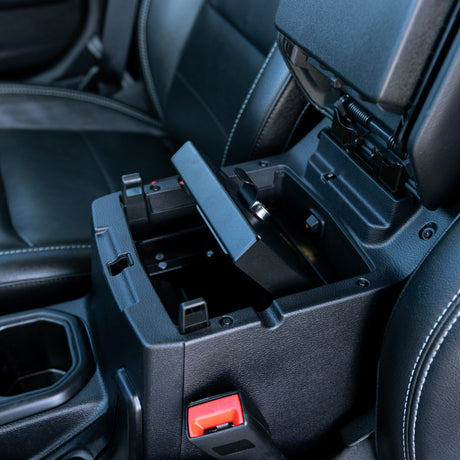 Tuffy Products Console Safe with Keyed Lock for Jeep Wrangler JL and Gladiator JT