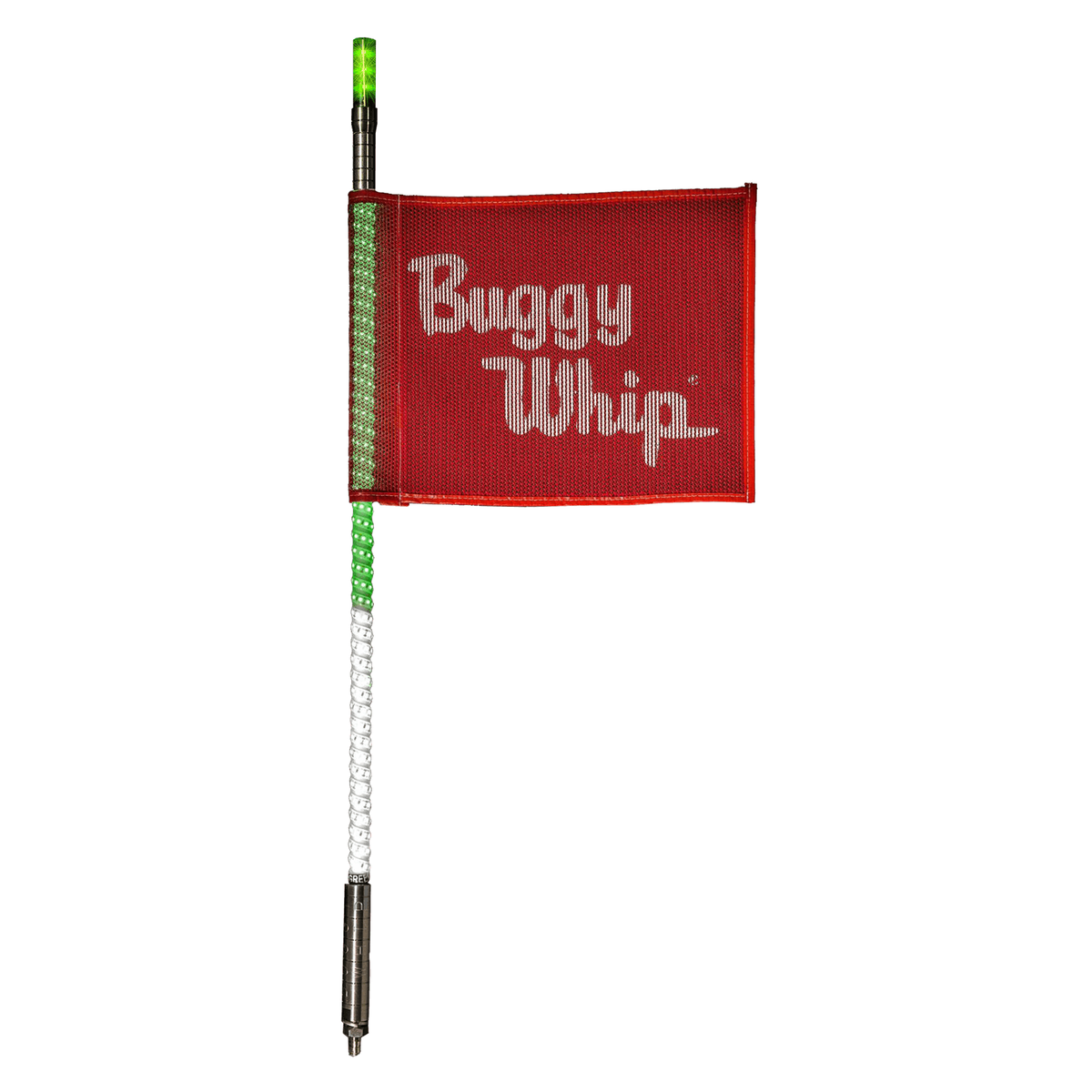 6FT LED Whip with Flag (Green/White)